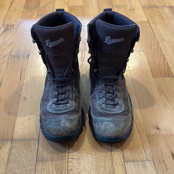 Danner Element Dry Waterproof Brown Leather Hunting Work Boots Mens 9.5 - Picture 2 of 8